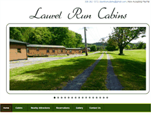 Tablet Screenshot of laurelruncabins.com